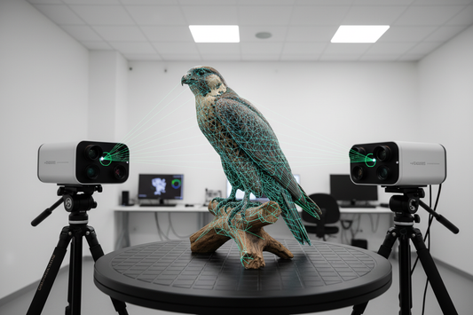 an item being 3d scanned realistic and high definition