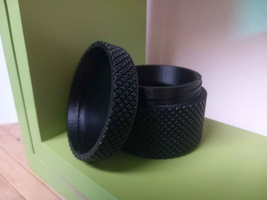 Carbon Fiber 3D Printed Storage Jar - Lightweight Durable Screw-Top Container with Airtight Lid
